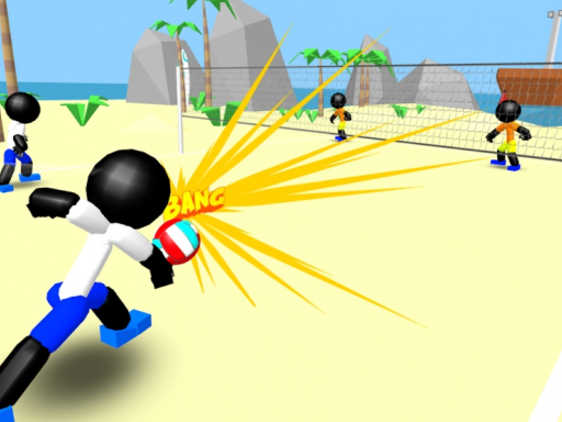 Stickman Beach Volleyball